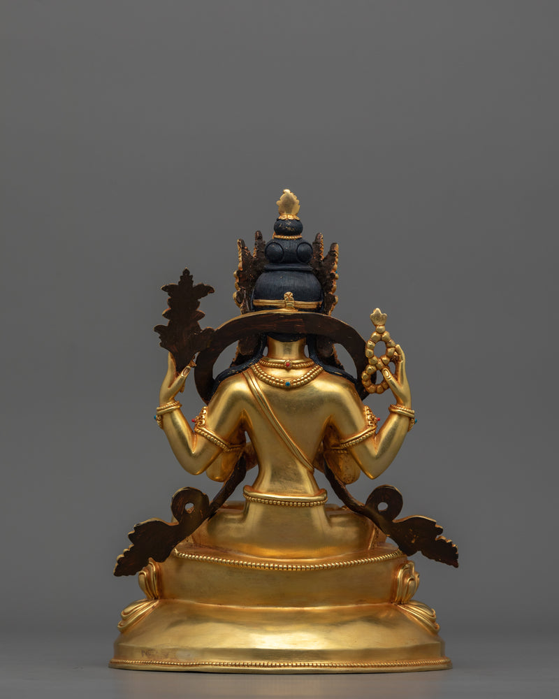 Himalayan Compassionate Deity Chenresig Statue | Avalokitesvara Buddhism Idol