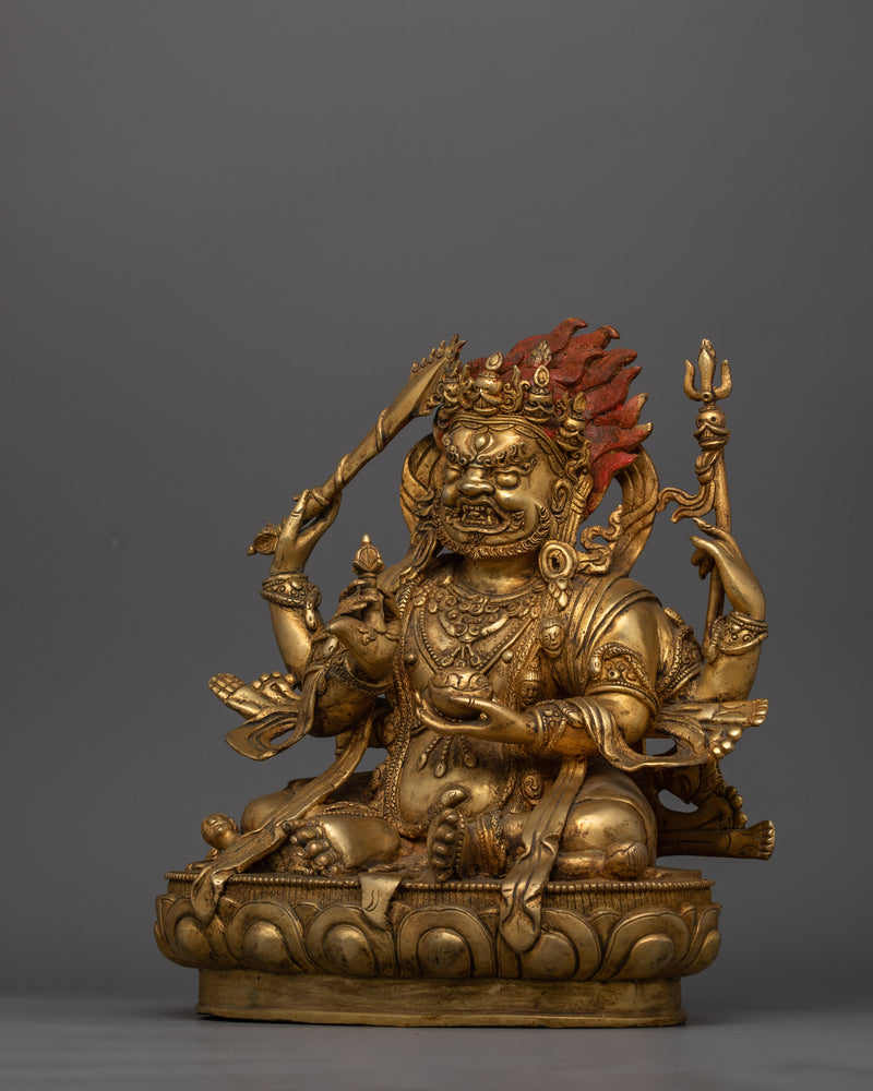 Spiritual and Protector of The Dharma Mahakala Bernakchen "Black Coat" | Himalayan Artwork