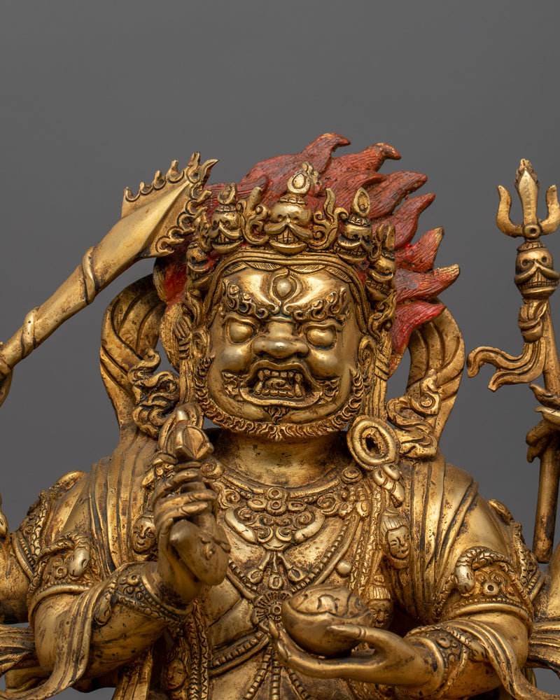 Spiritual and Protector of The Dharma Mahakala Bernakchen "Black Coat" | Himalayan Artwork