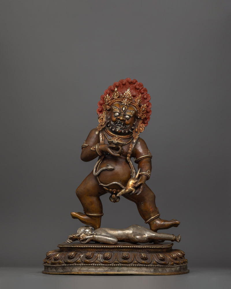 Spiritual Black Dzambhala (Kubera) Statue | Hindu deity of prosperity