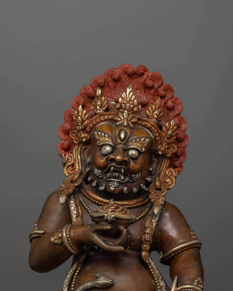 Spiritual Black Dzambhala (Kubera) Statue | Hindu deity of prosperity