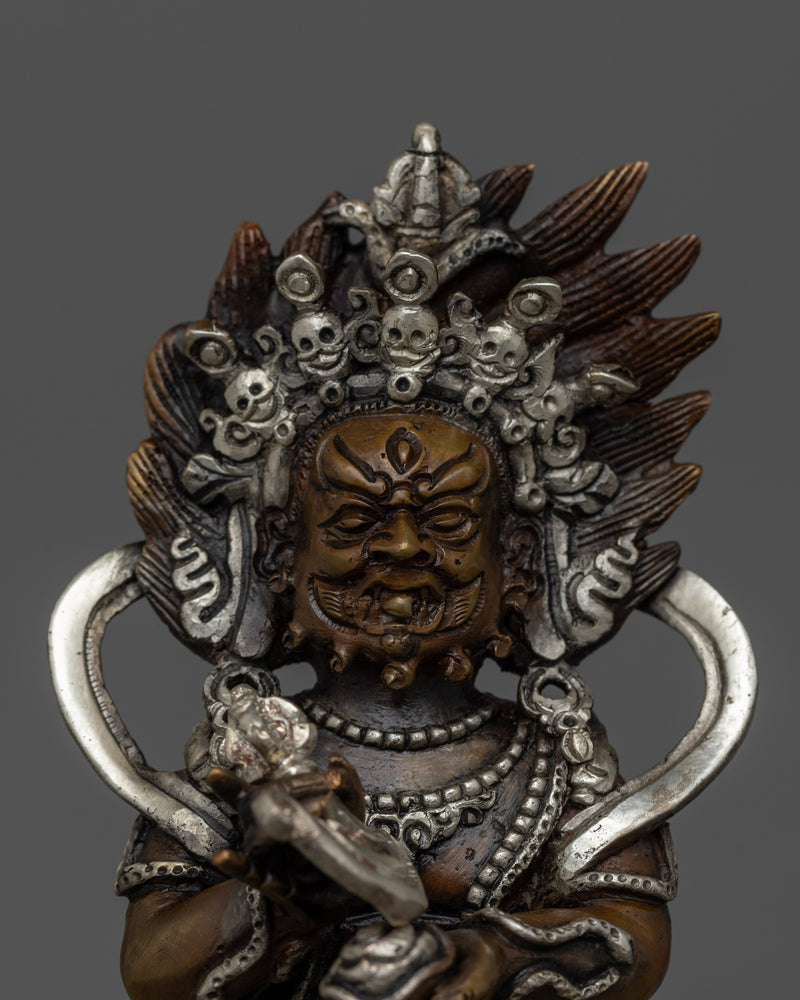 Tibetan Protector Deity Mahakala Phurba Statue | Divine Ferocity of Mahakala