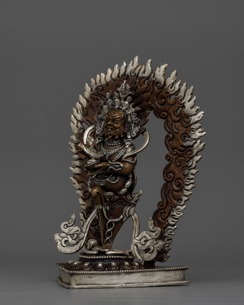 Tibetan Protector Deity Mahakala Phurba Statue | Divine Ferocity of Mahakala