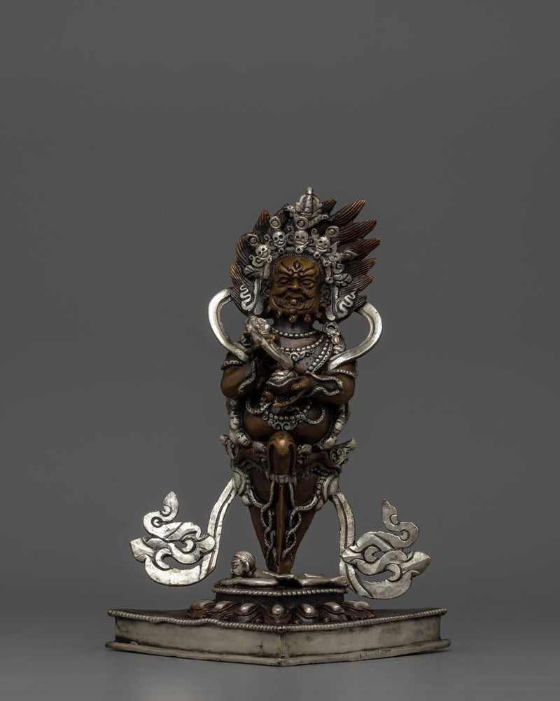 Tibetan Protector Deity Mahakala Phurba Statue | Divine Ferocity of Mahakala