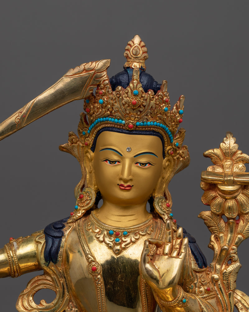 Wisdom Deity Bodhisattva Manjushri | Symbol of Supreme Knowledge