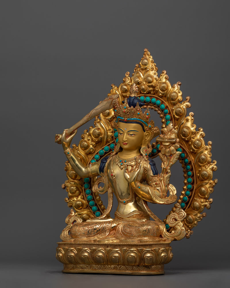 Wisdom Deity Bodhisattva Manjushri | Symbol of Supreme Knowledge