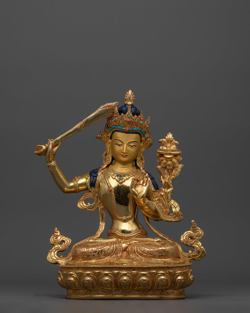 Wisdom Deity Bodhisattva Manjushri | Symbol of Supreme Knowledge