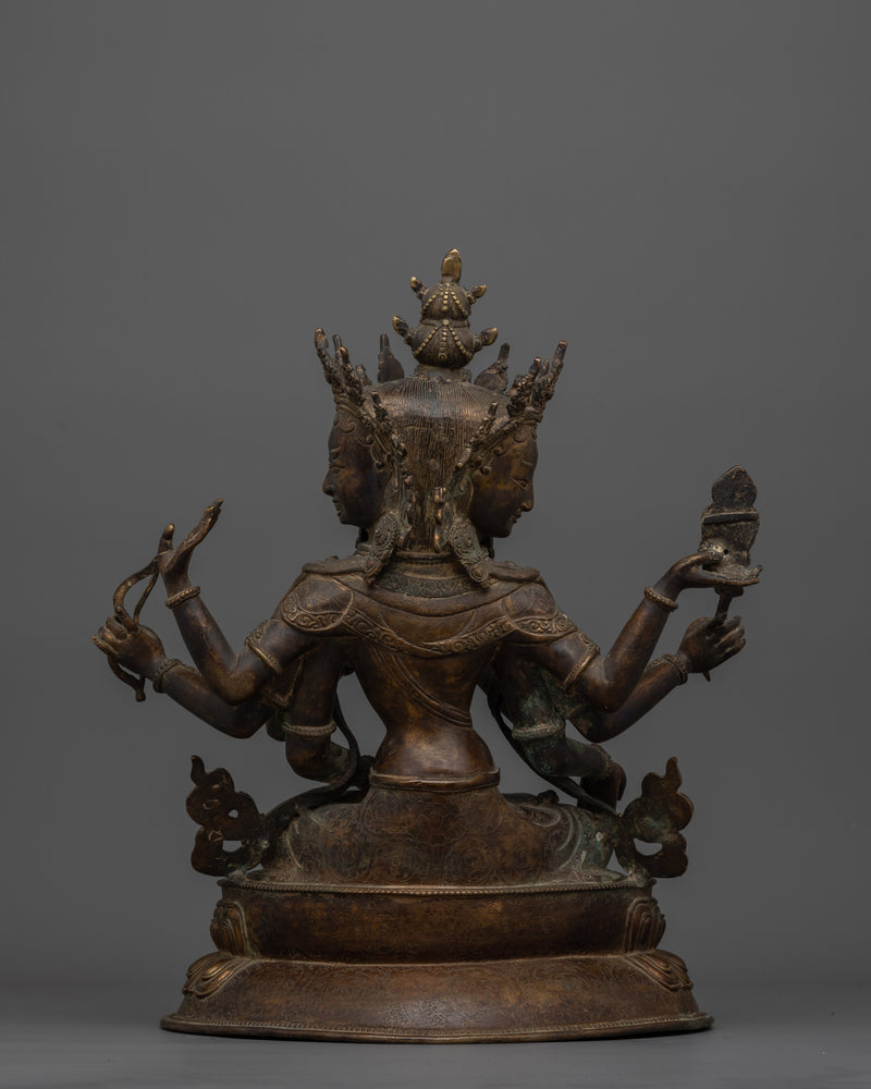 Namgyalma Dakini Figurine | Antique Finished Oxidized Copper