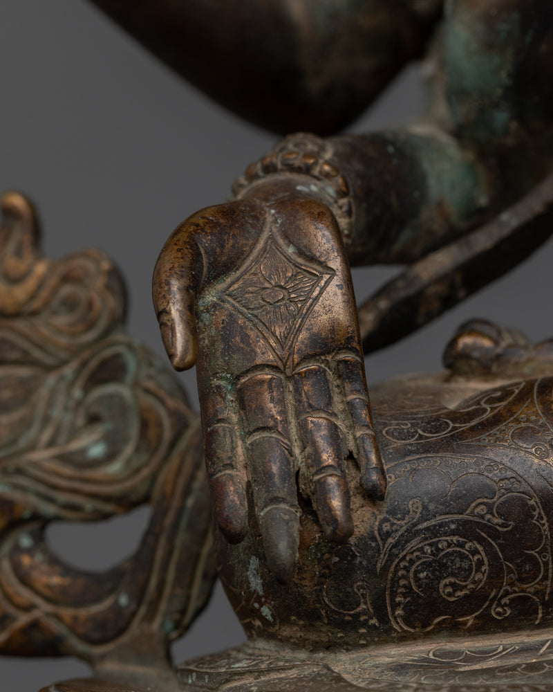 Namgyalma Dakini Figurine | Antique Finished Oxidized Copper