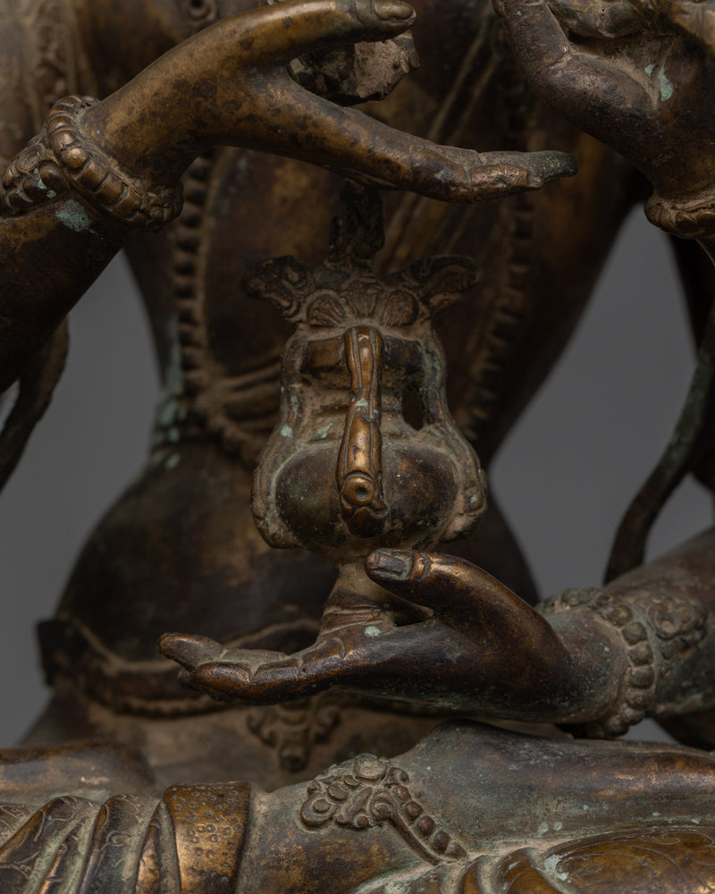 Namgyalma Dakini Figurine | Antique Finished Oxidized Copper