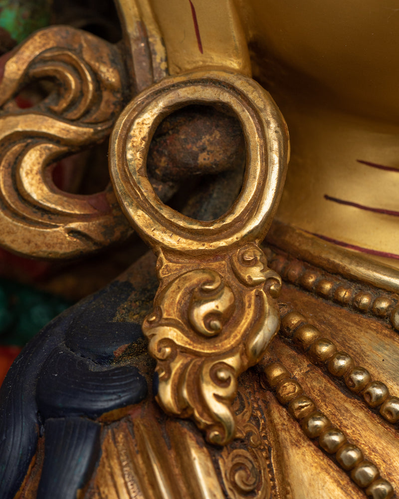 Chenrezig Bodhisattva Altar Statue | 24K Gold Gilded Masterpiece