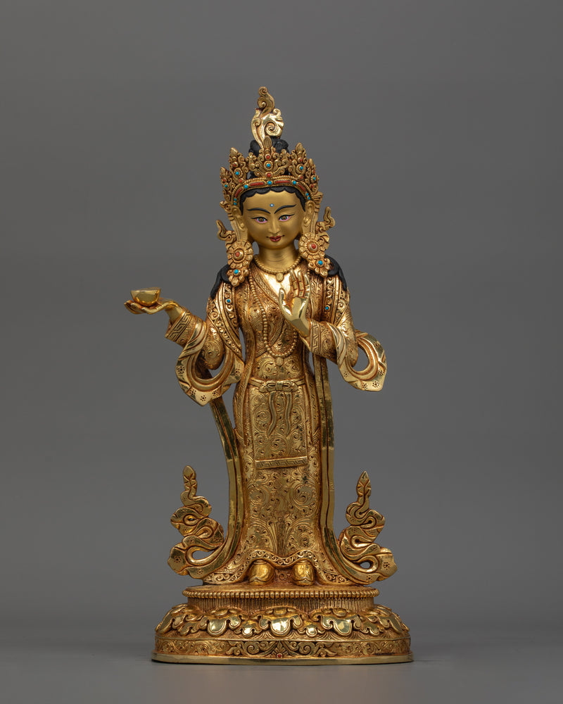 The Consort of Padmasambhava Yeshe Tsogyal and Mandarva Statue | Tranquil Yogini