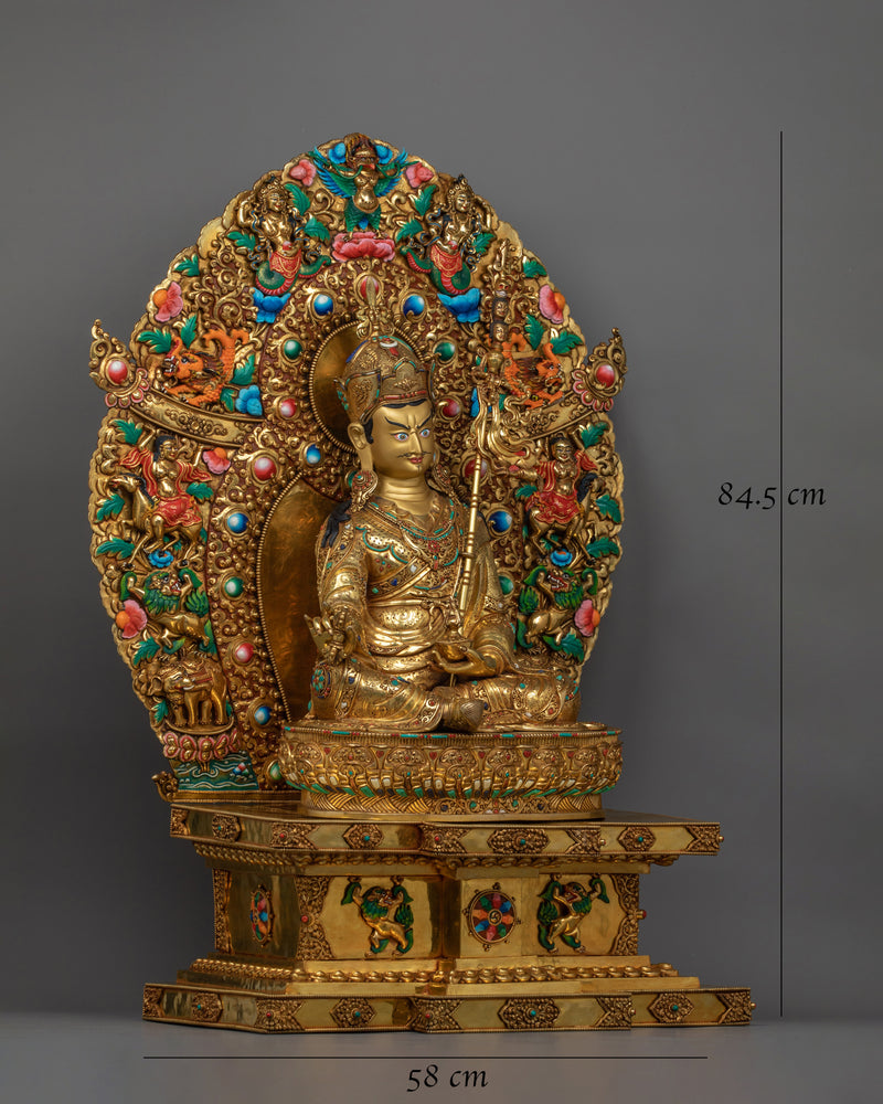 guru-rinpoche-with-two-consorts-sculpture