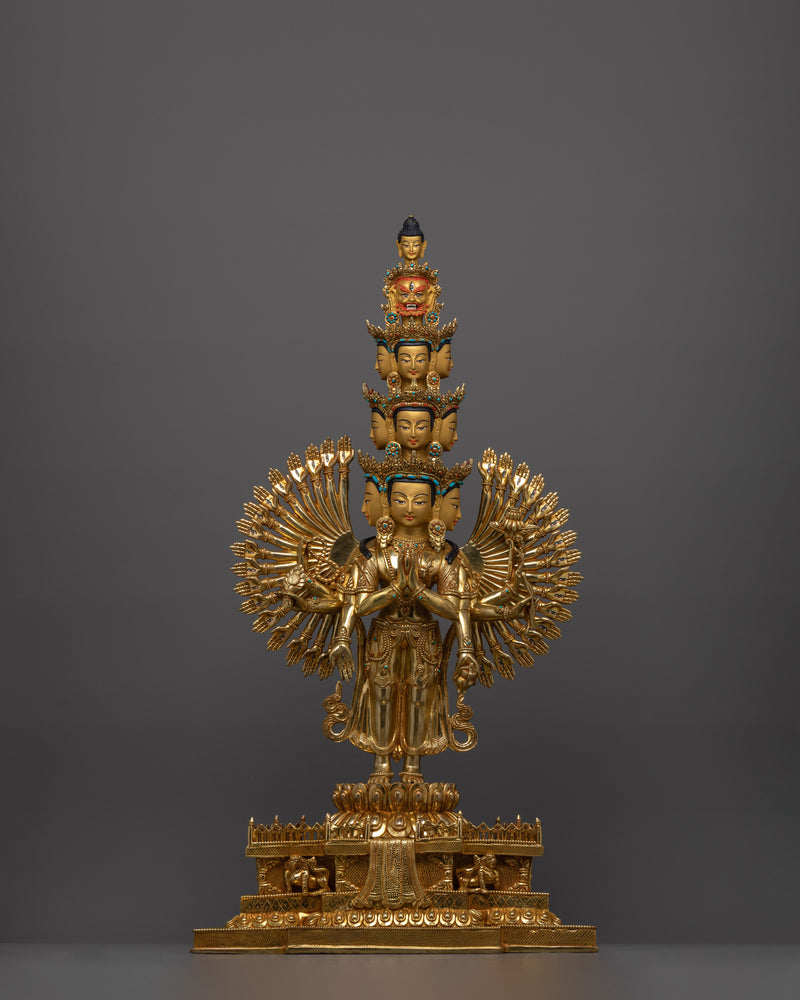 1000 Armed Avalokiteshvara Figurine for Shrine | Compassion Deity Statue