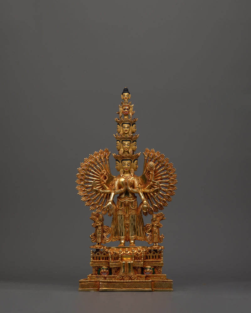 1000 Arm Chenrezig Handmade Statue | Compassionate Boddhisattva of Buddhism