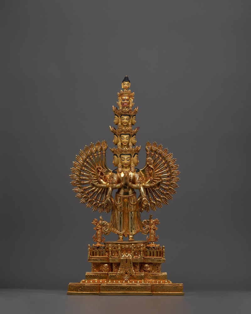 1000 Armed Chenrezig Compassionate Buddha Statue | Handmade in Nepal