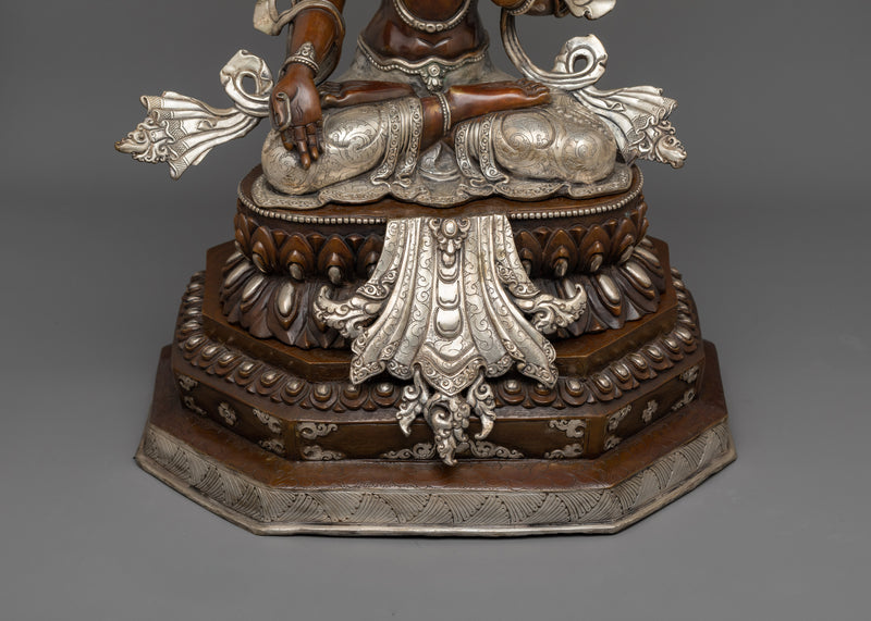 White Tara The Deity of Longevity Altar Sculpture | Symbol of Enlightened Compassion