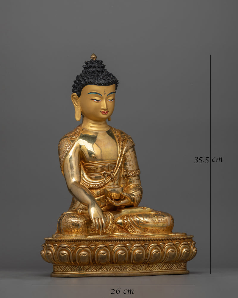 Peaceful Buddha Shakyamuni Sculpture