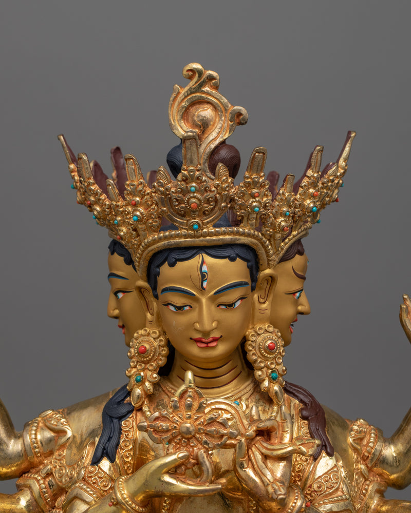 Tibetan Buddhist Deity Namgyalma Statue | Symbolizes Longevity and Spiritual Purity