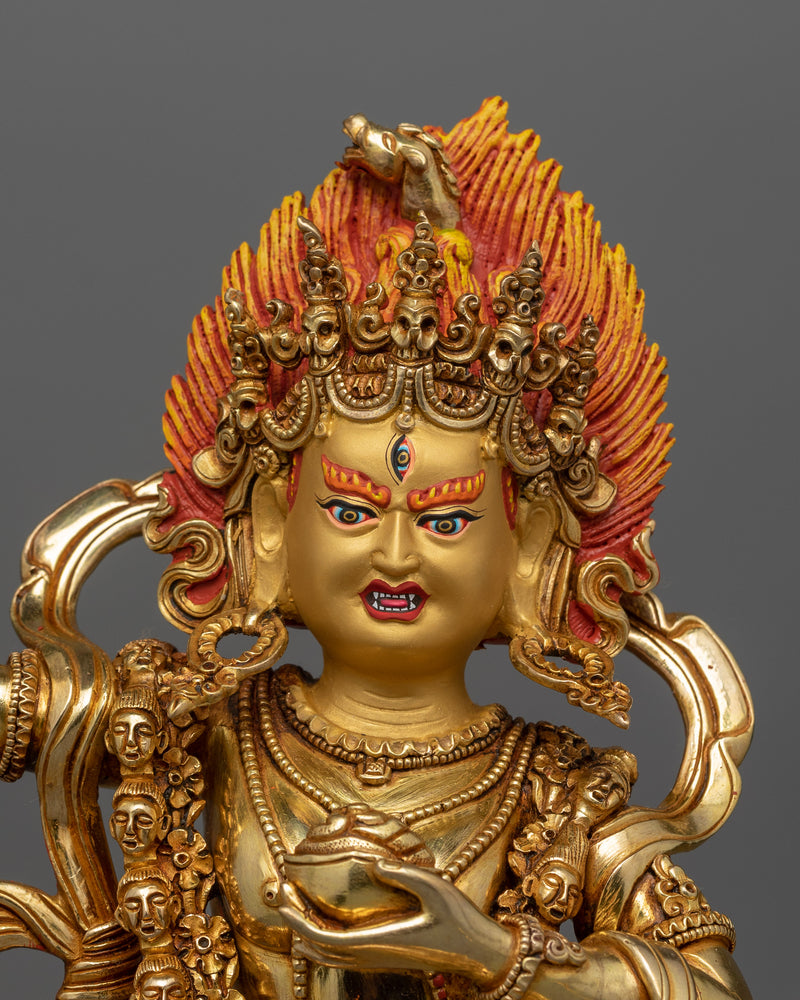 Magnificent Dakini Dorje Phagmo Statue | 17.3” Handcrafted 24K Gold Gilded Art Piece