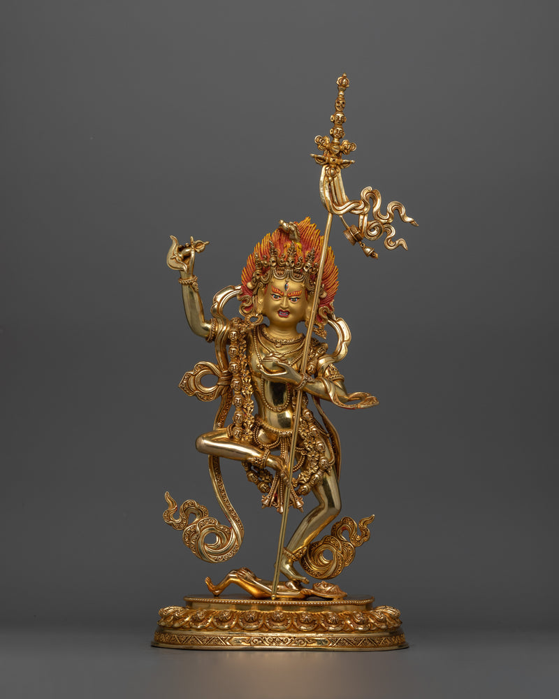 Magnificent Dakini Dorje Phagmo Statue | 17.3” Handcrafted 24K Gold Gilded Art Piece