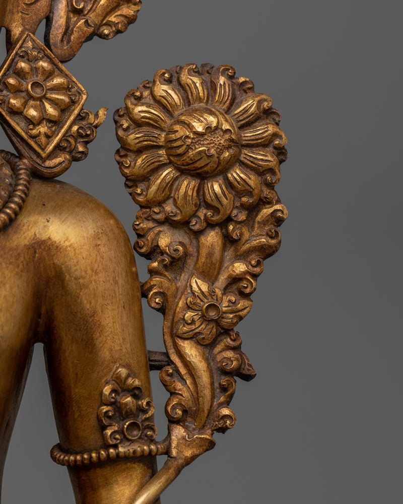 Handcrafted Lord Indra Sculpture with Repoussé work | The King of Gods