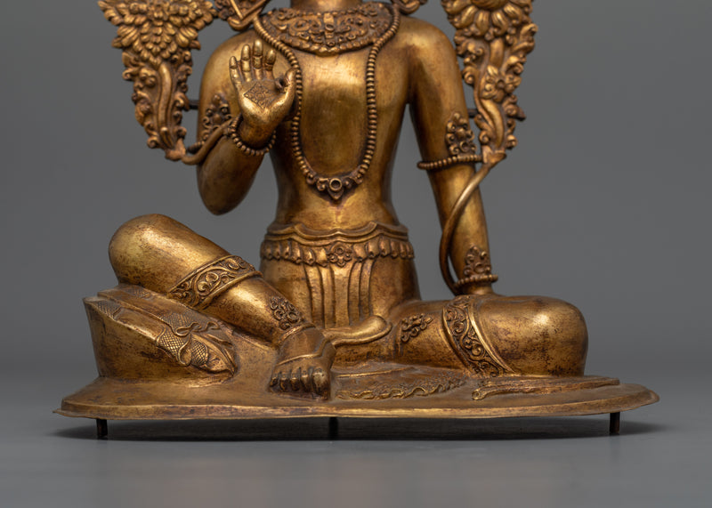 Handcrafted Lord Indra Sculpture with Repoussé work | The King of Gods