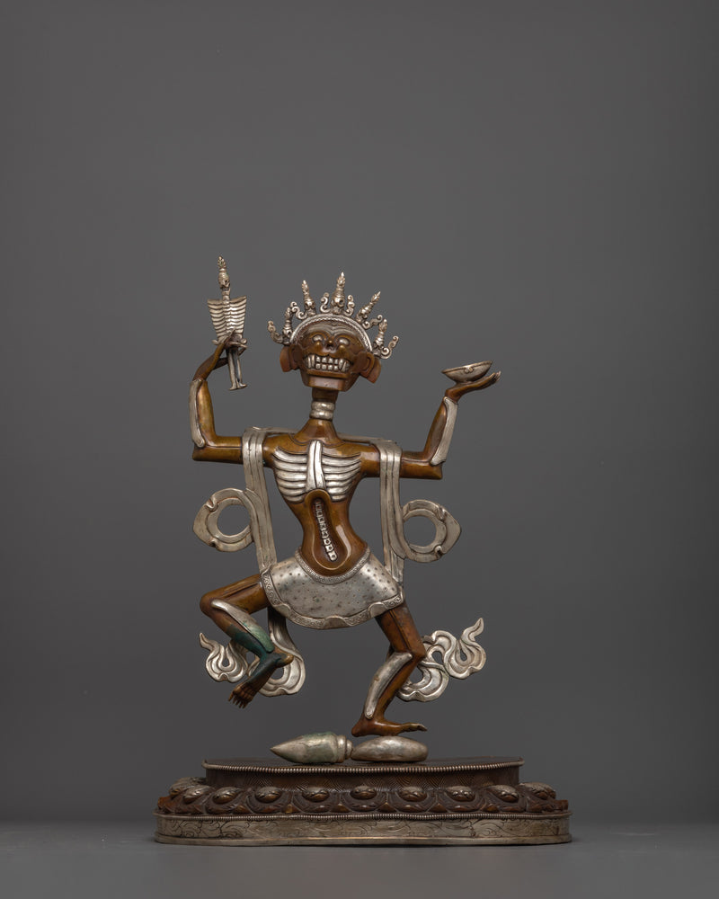 Large Chitipati Copper Statue | A Protector Deity "Dharmapala"