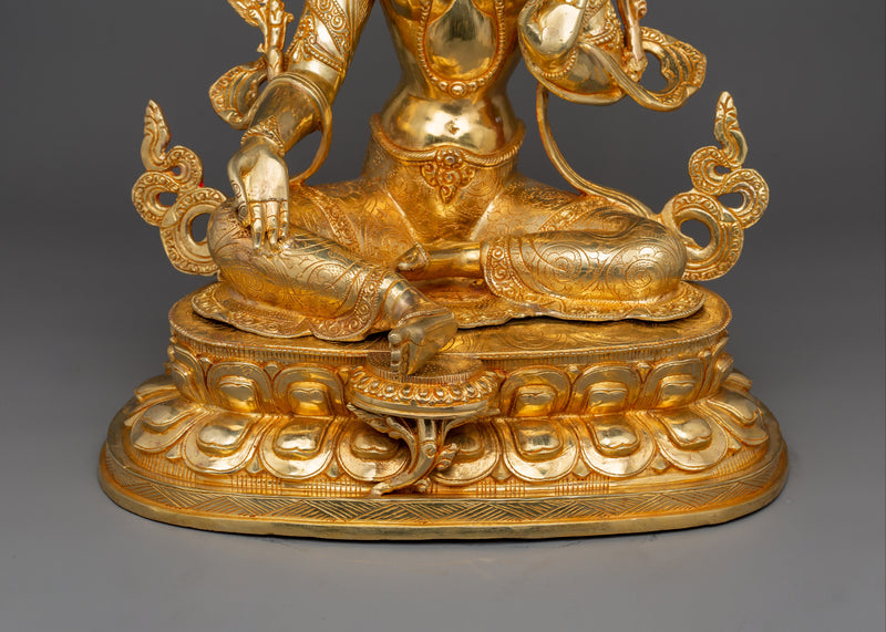 Green Tara The Compassionate Mother Statue | Female Deity of Protection and Healing