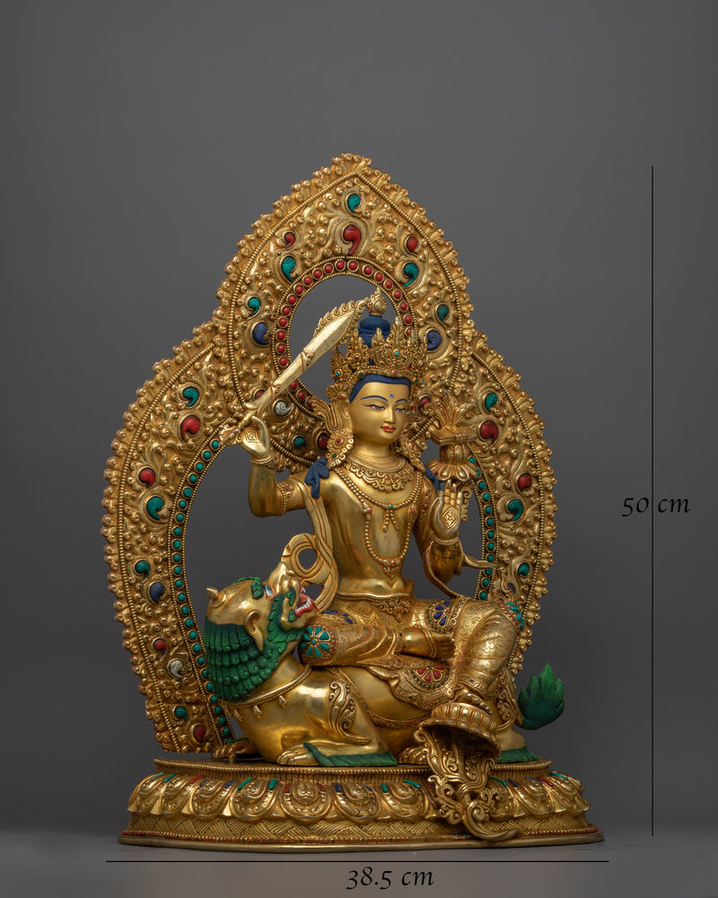 wisdom-deity-simhanada-manjushri