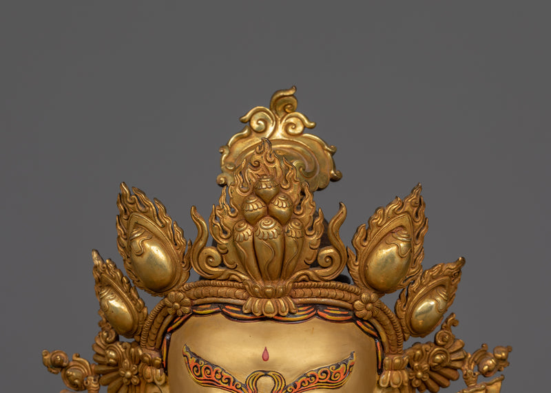 60.2 Inch Dzambhala Sculpture With Halo | Enlightened Wealth Deity