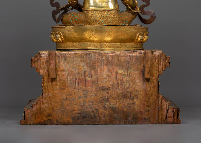 60.2 Inch Dzambhala Sculpture With Halo | Enlightened Wealth Deity