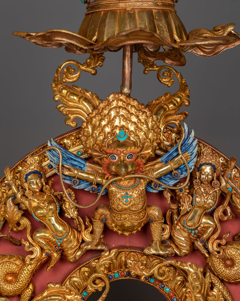 60.2 Inch Dzambhala Sculpture With Halo | Enlightened Wealth Deity