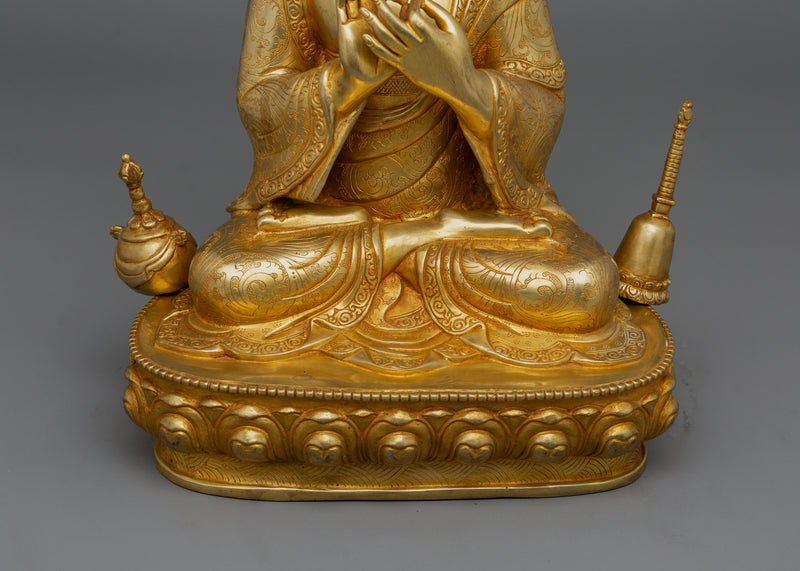 Tranquil Buddhist Scholar Atisa Statue | Tibetan Religious Leader