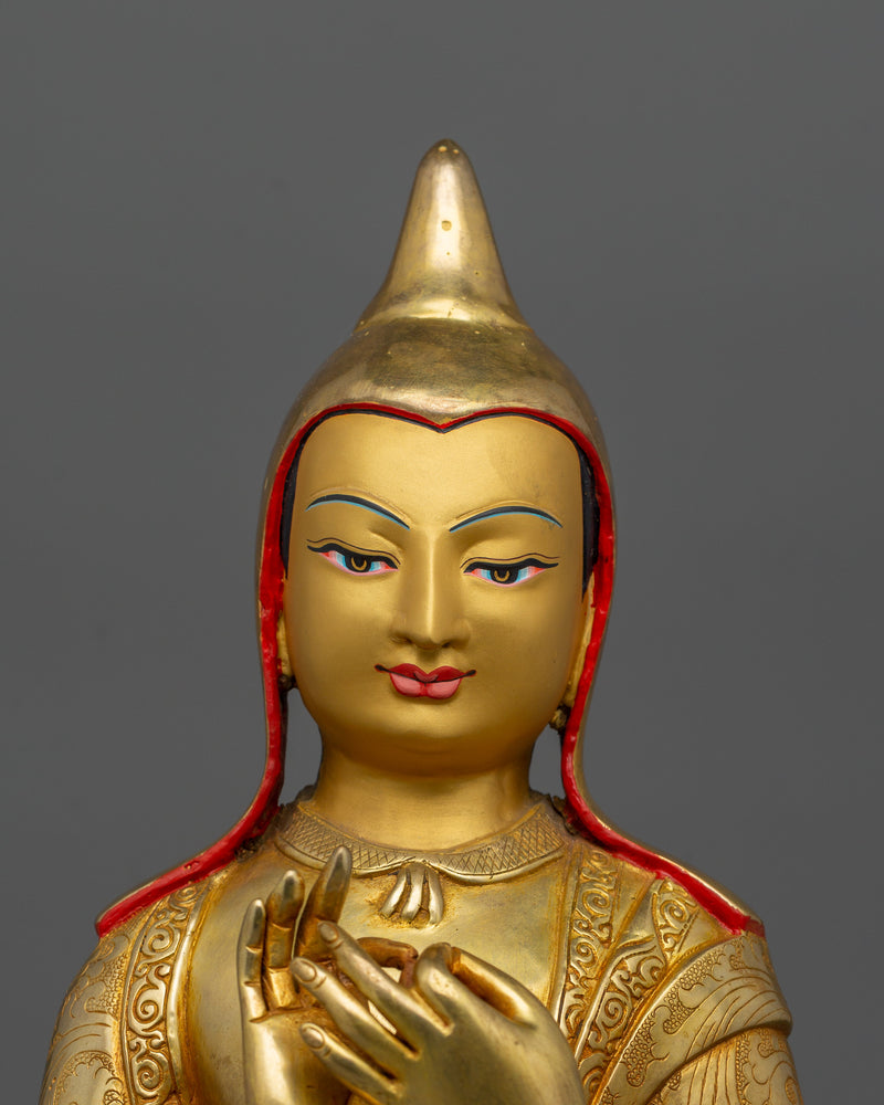 Tranquil Buddhist Scholar Atisa Statue | Tibetan Religious Leader