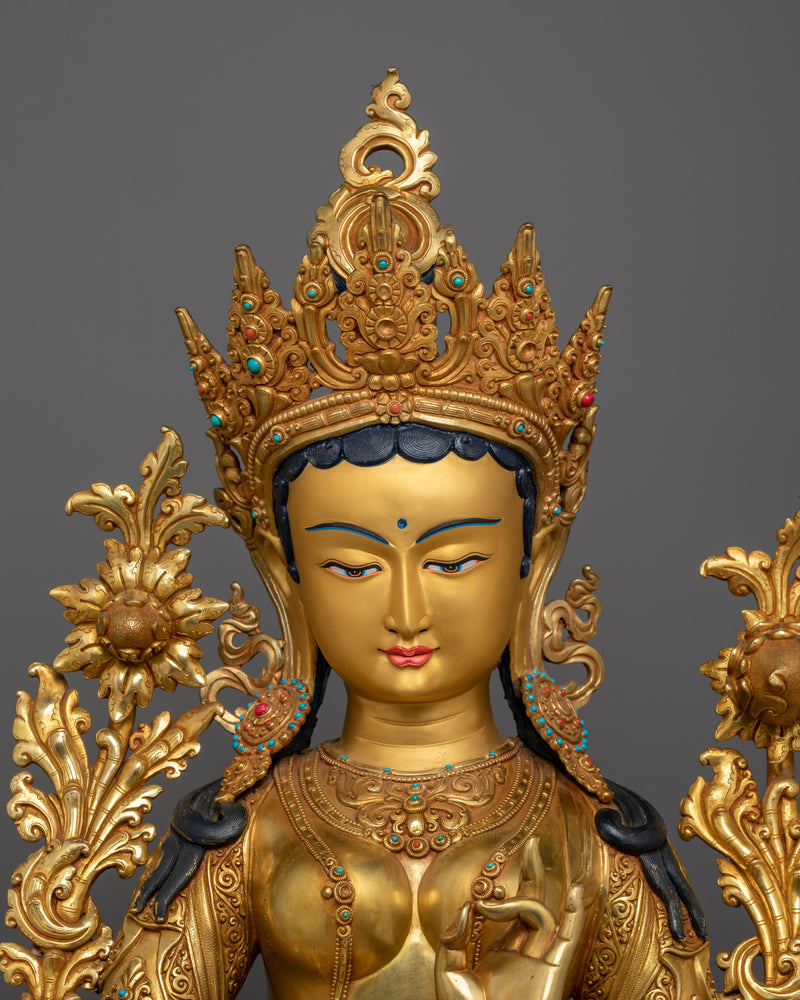 Green Tara, The Great Liberator Statue | The Female Buddha prominent figure in Buddhism