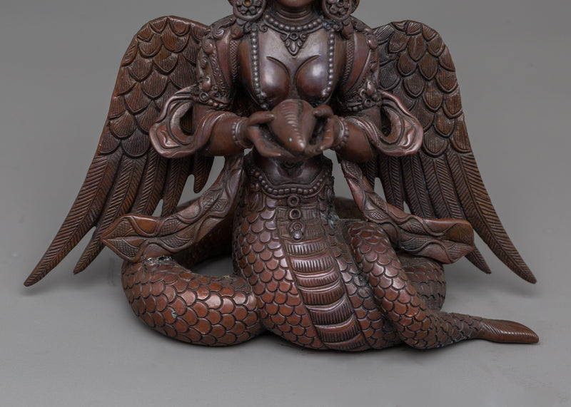 Female Serpent Naga kanya Statue | Bodhisattva Shrine Decor