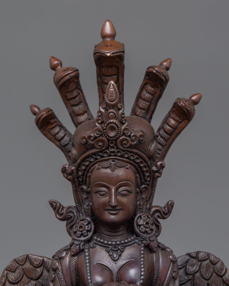 Female Serpent Naga kanya Statue | Bodhisattva Shrine Decor