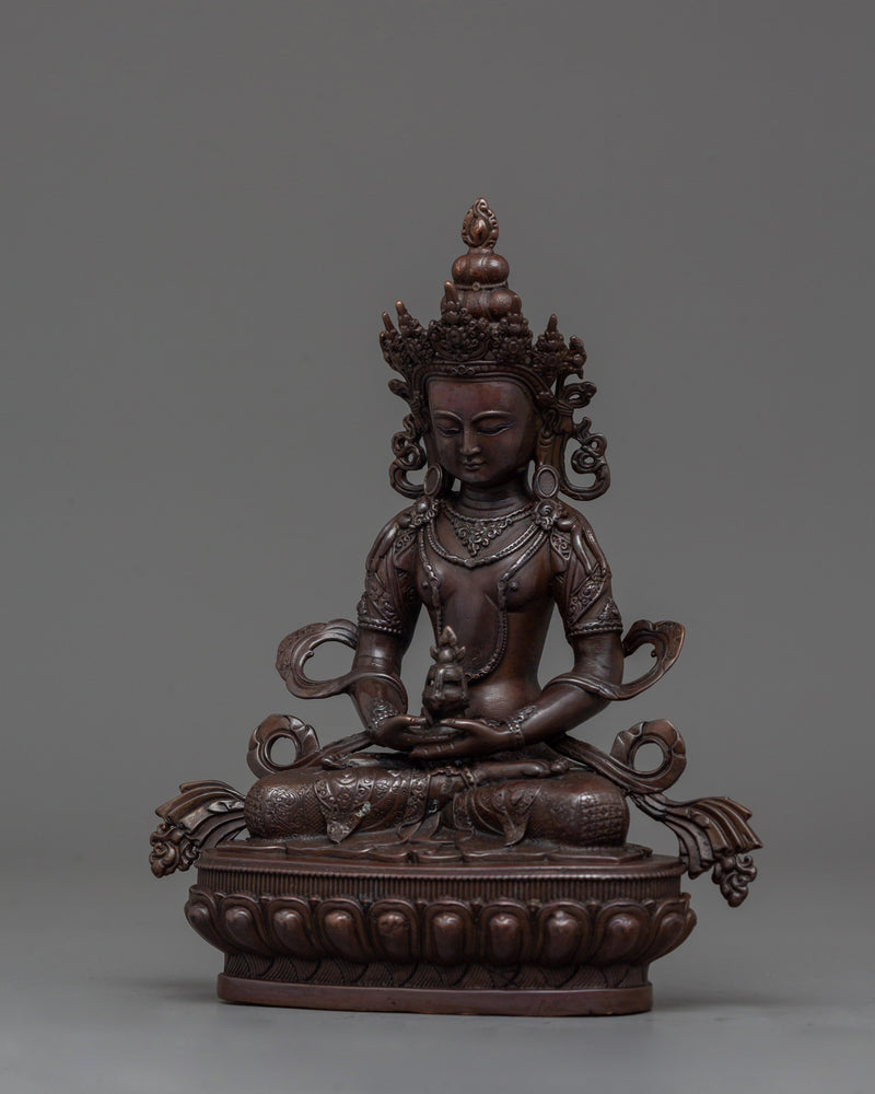 The Long Life Deity Amitayus Sculpture | Symbol of Health and Prosperity