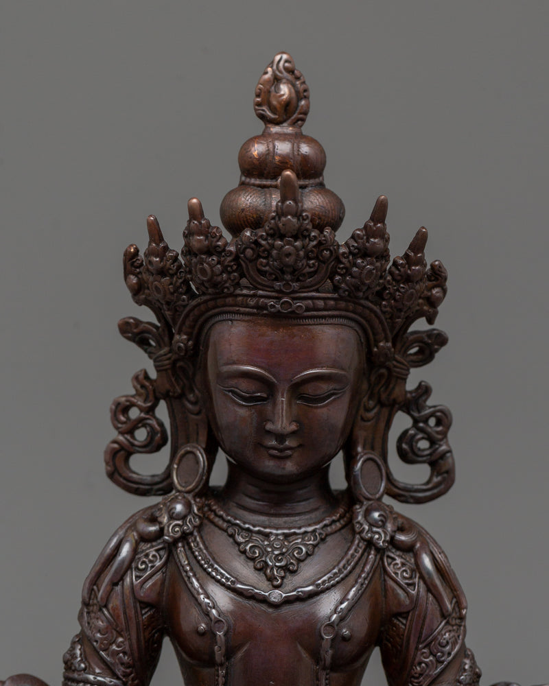 The Long Life Deity Amitayus Sculpture | Symbol of Health and Prosperity