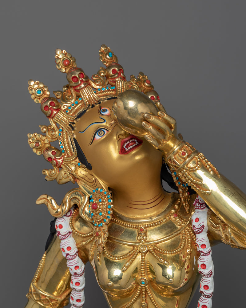 Majestic Vajrayogini Statue | 41.1” Handcrafted 24K Gold Gilded Masterpiece