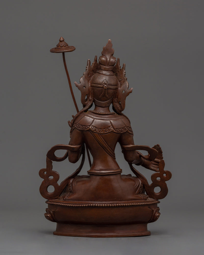 9 Inch Elegant Dukar Statue | Handcrafted Oxidized Copper Artwork