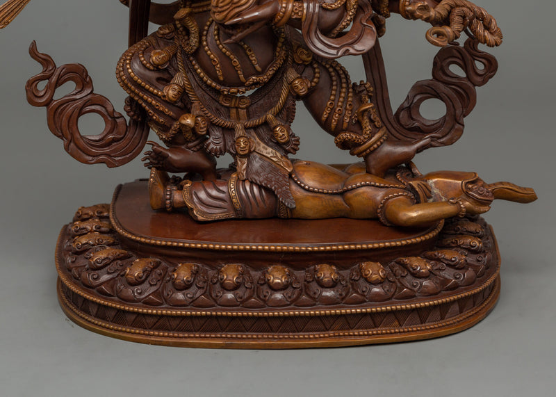 Powerful Six Armed Mahakala Statue | A Symbol of Protection and Power