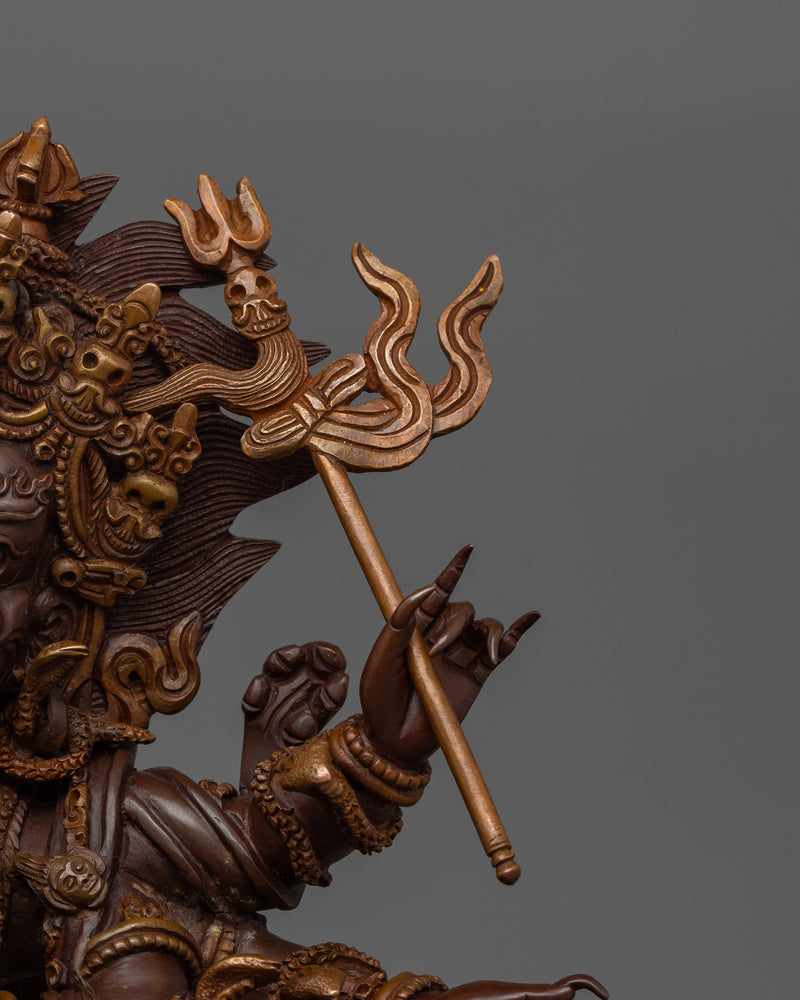 Powerful Six Armed Mahakala Statue | A Symbol of Protection and Power