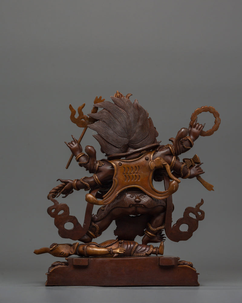 Powerful Six Armed Mahakala Statue | A Symbol of Protection and Power