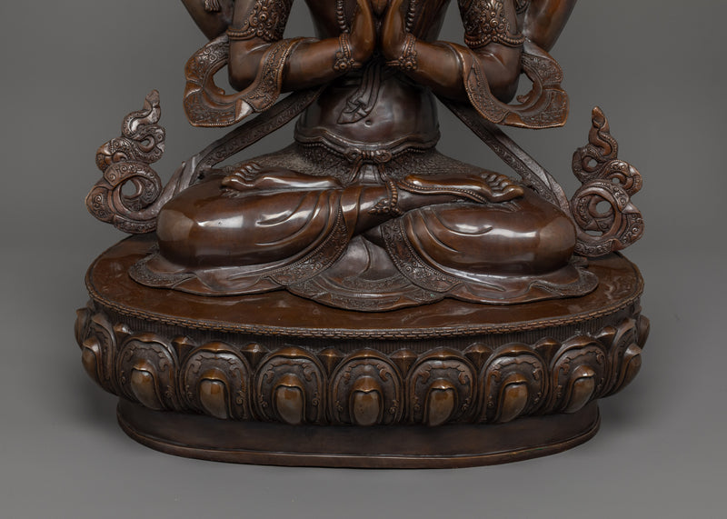 Buddhist Sculpture Chenrezig | Hand-Crafted Traditional Artwork of Nepal