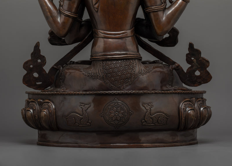 Buddhist Sculpture Chenrezig | Hand-Crafted Traditional Artwork of Nepal