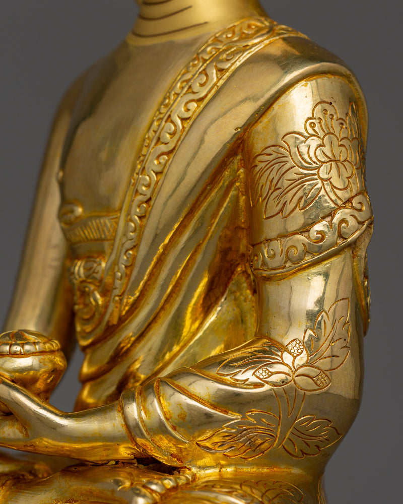 Shakyamuni Buddha with Sacred Halo Statue | Enlightened Buddha For Peace and Serenity