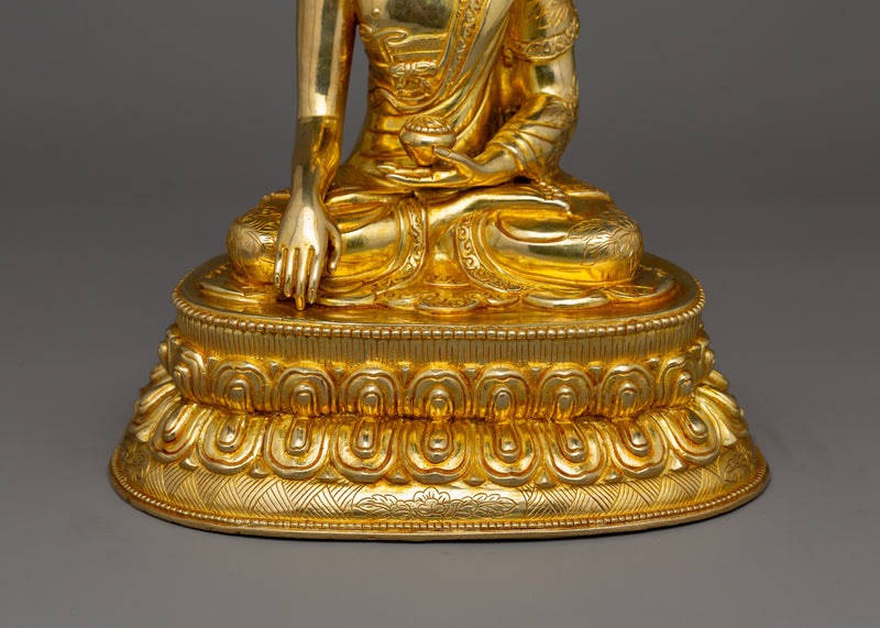 Shakyamuni Buddha with Sacred Halo Statue | Enlightened Buddha For Peace and Serenity