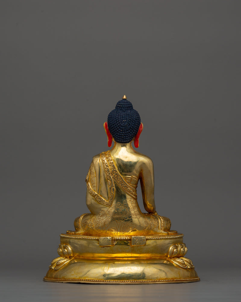 Shakyamuni Buddha with Sacred Halo Statue | Enlightened Buddha For Peace and Serenity